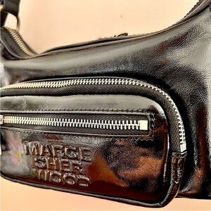 Black Leather Margesherwood Bag